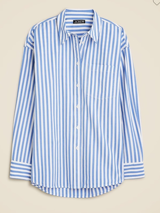 J. Crew Tops - J Crew Étienne oversized shirt in striped lightweight oxford